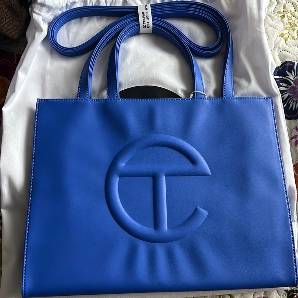 Medium painters tape blue Telfar bag
